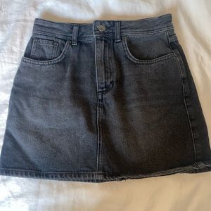 BDG black denim miniskirt
